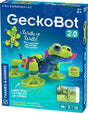 GeckoBot 2.0 STEM experiment kit packaging with GeckoBot figure on a blue background
