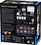 Box of The Thames & Kosmos Rock Tumbler set with various features and contents listed.