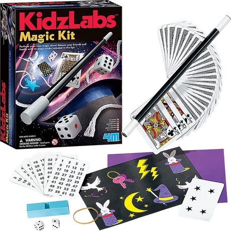 KidzLabs Magic Kit with packaging, cards on a white background