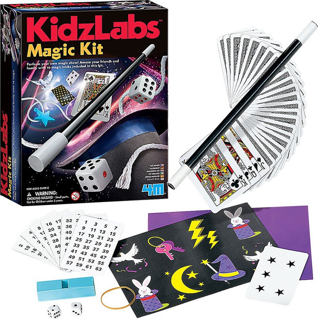 KidzLabs Magic Kit with packaging, cards on a white background