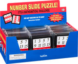 Number Slide Puzzle in  display box on white background