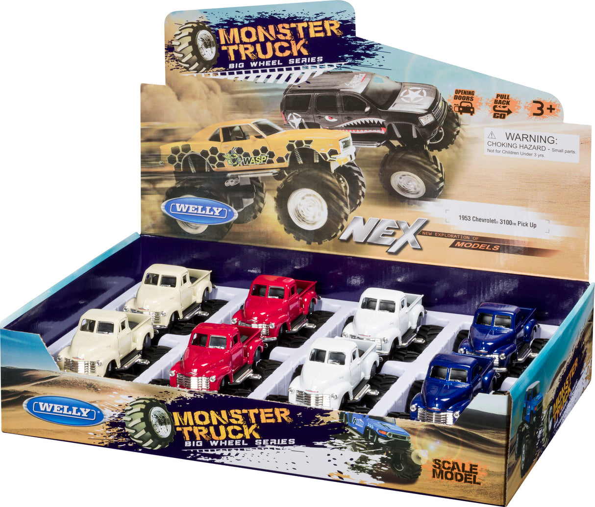 Monster Chevy Pickup Die-Cast Assorted Colors