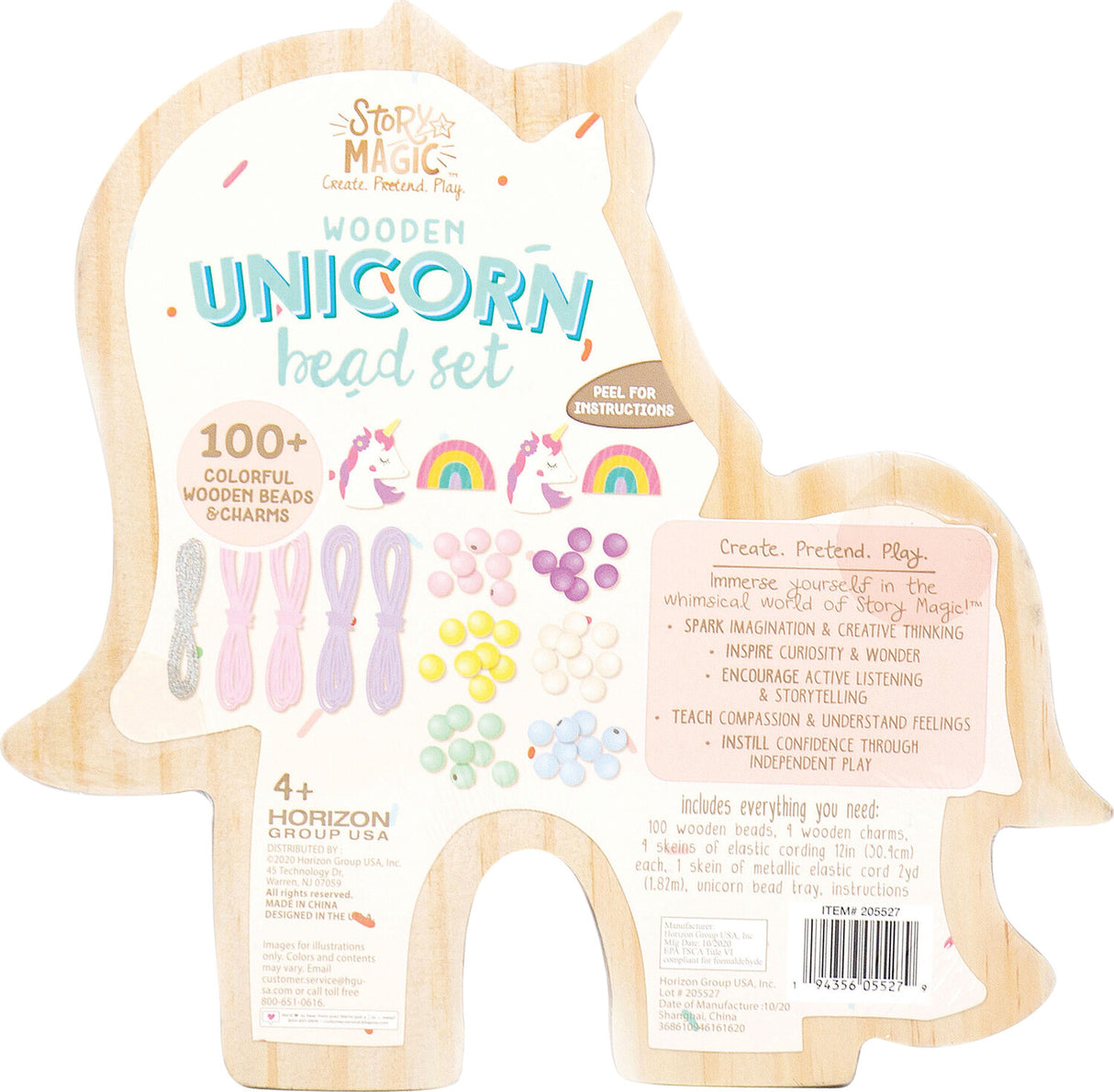 DIY Unicorn Bead Set packaging with colorful beads and branding on a white background