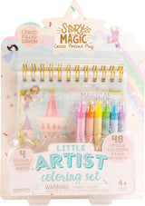 Story Magic Little Artist coloring set packaging with colorful markers and stickers.