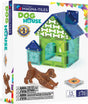 Magna-Tiles Dog House toy set packaging with colorful border and toy pieces.