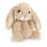 Plush Yummy Bunny Beige toy with a soft beige color on a white background