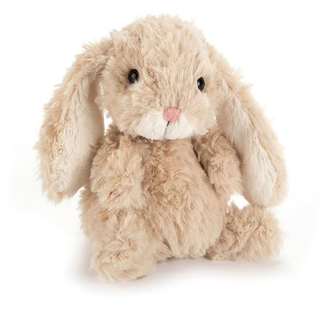 Plush Yummy Bunny Beige toy with a soft beige color on a white background