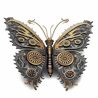 Steampunk Butterfly Metal Earth