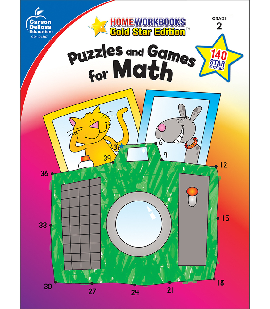 Puzzles and Games for Math Activity Book Grade 2 Paperback ...