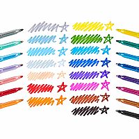 Rainbow Sparkle Glitter Markers - set of 15