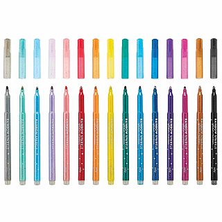 Rainbow Sparkle Glitter Markers - set of 15