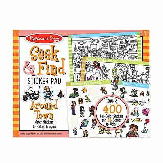 Around Town Seek and Find Sticker Pad