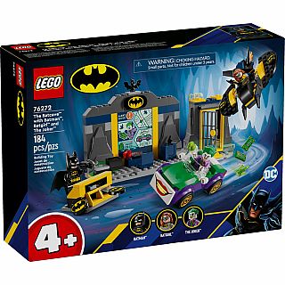 The Batcave with Batman, Batgirl and The Joker