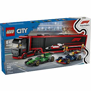 F1 Truck with RB20 & AMR24 F1 Cars