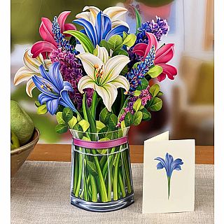 Lilies & Lupines Pop Up Card 