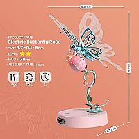 ROKR Pink Butterfly DIY Mechanical 3D Puzzle