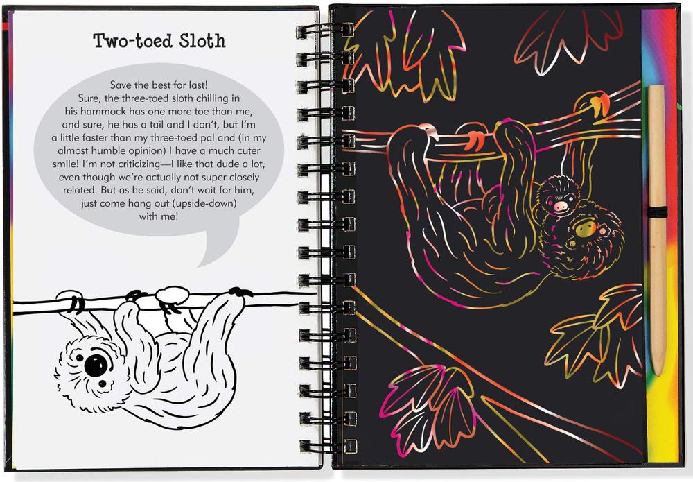 Scratch & Sketch Sloths & Friends Hardback - Grand Rabbits Toys in