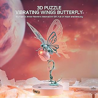 ROKR Pink Butterfly DIY Mechanical 3D Puzzle