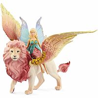 Fairy in Flight On Winged Lion 