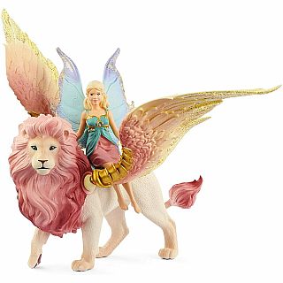 Fairy in Flight On Winged Lion 