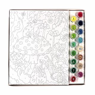 iHeartArt Paint By Numbers Frog & Mushroom