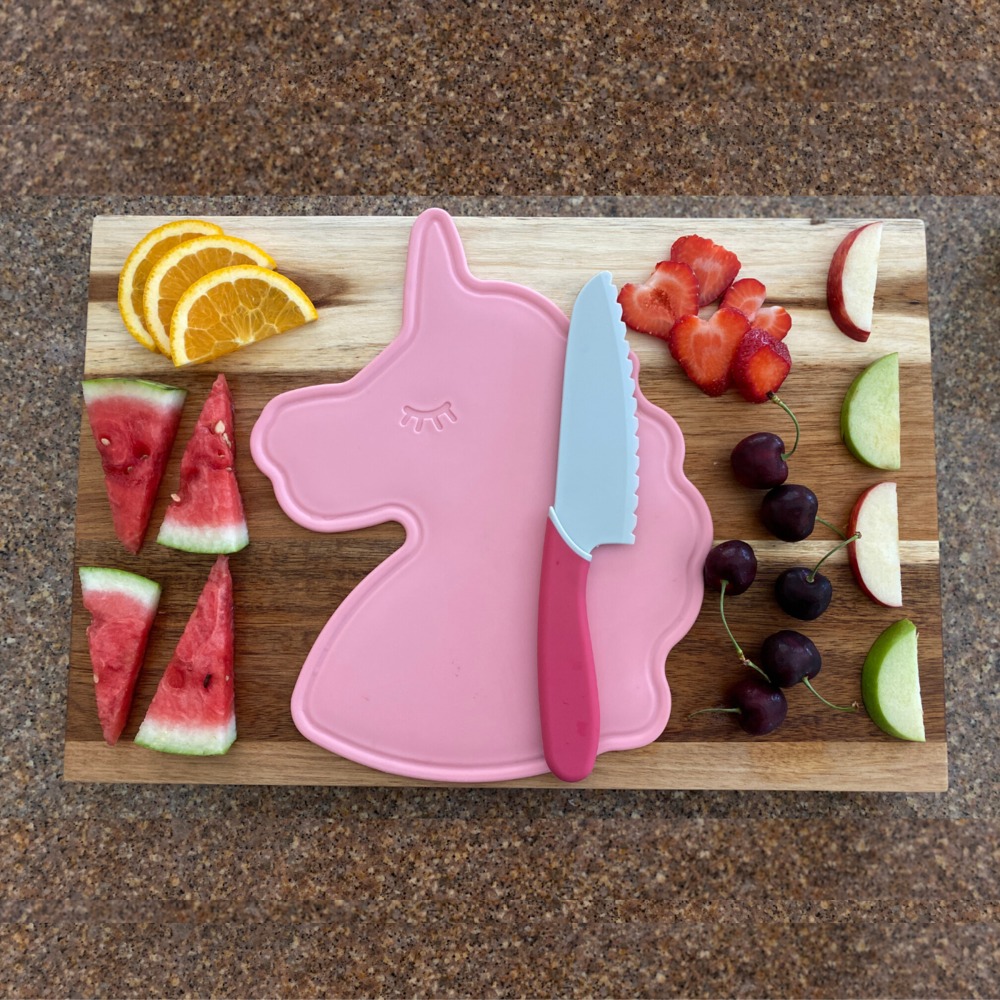 Rainbows & Unicorns Cutting Board & Knife Set