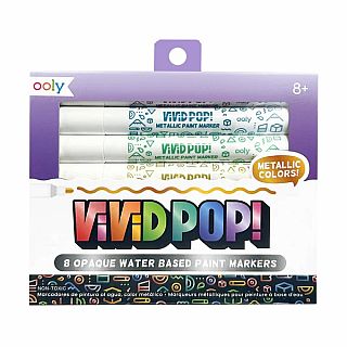 Vivid Pop! Water Based Paint Markers - Metallic - Set of 8