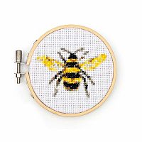 Bee Mini Cross Stitch Embroidery Kit