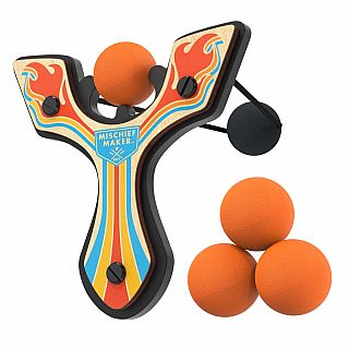 Racing Orange Flames Mischief Maker Slingshot 