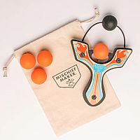 Racing Orange Flames Mischief Maker Slingshot 