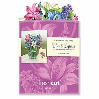 Mini Lilies & Lupines Pop Up Card 