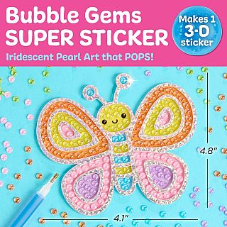 Butterfly Super Sticker: Bubble Gems