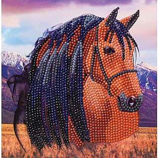 Horse Card Kit Crystal Art 