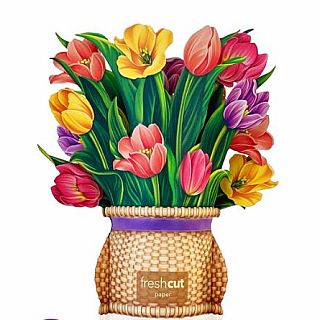 Mini Festive Tulips Pop Up Card